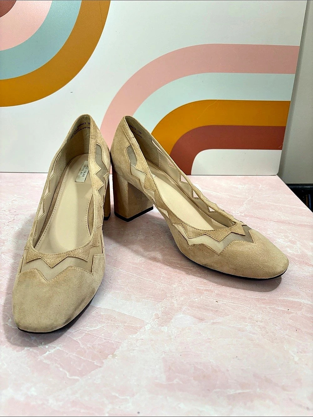 Cole Haan Women's Tan Suede Heels 10B